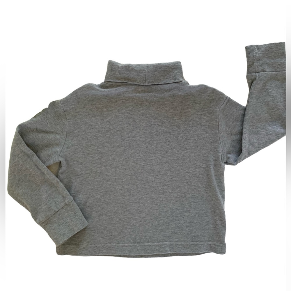 Cherokee Gray Turtleneck Top Long Cuffed Sleeves Pullover Boys Size XS 4-5